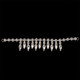Sew-On Silver Diamante Chain with Tear Drops Rhinestone Trim